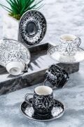 Acar Grace Silver 6 Kişilik Porselen Kahve Fincanı Takımı 05094
