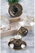 Acar Grace Gold 6 Kişilik Kahve Fincanı Takımı Siyah-Beyaz 90 ml 05093