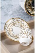 Acar Grace Gold 6 Kişilik Kahve Fincanı Takımı Siyah-Beyaz 90 ml 05093