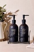 Perotti Sapone Black 2 Li Standlı Sıvı Sabunluk 16746