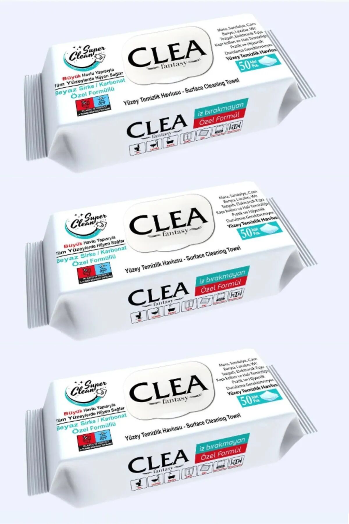 Clea Yüzey Temizlik Havlusu 100 Lü 3 Paket