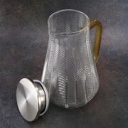 Kapris Metal Kapaklı Tırtıklı Cam Sürahi 1500 Ml SA6860