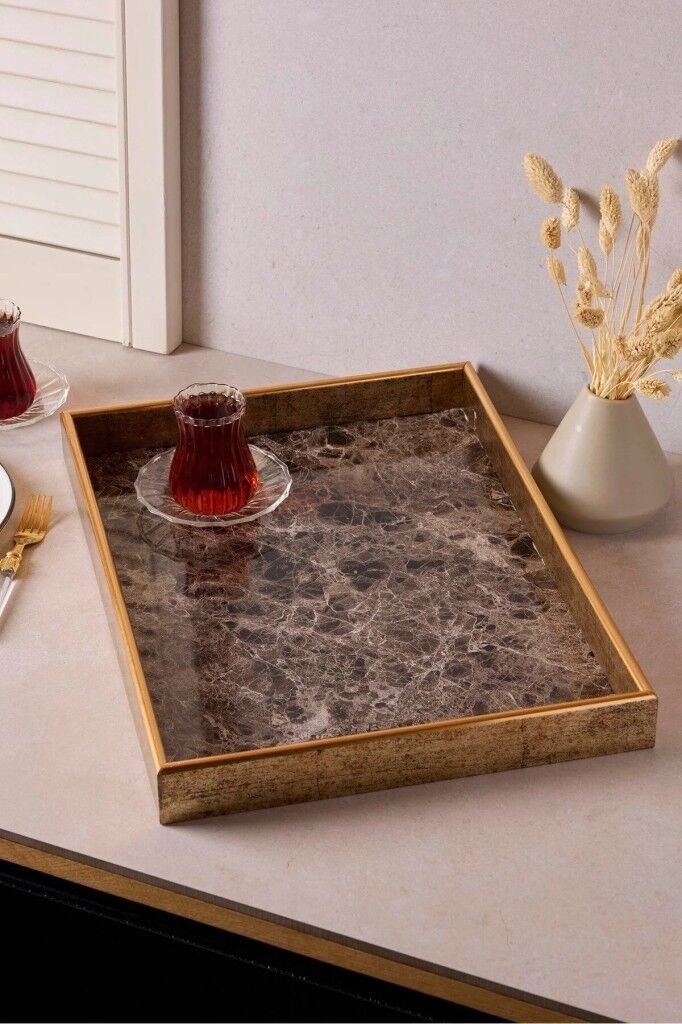 Perotti Turin Black Marble Tepsi 33x45 Cm 17470