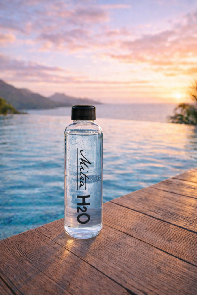 Kapris Borosilikat Cam Matarası 1000 ML Siyah 3848