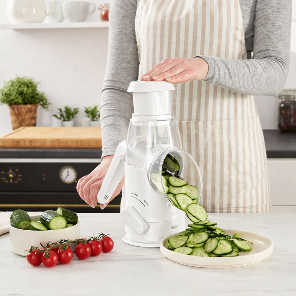 Arow Crusher Çevirmeli Dilimleyici Rende Beyaz TR-4633