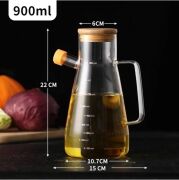 Kapris 2 Adet Borosilikat Cam Yağlık Sirkelik Bambu Tabaklı 900ml 9928