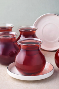 Perotti Kanlıca Platin 12 Parça 6 Kişilik Cam Çay Seti 210 ML 18110