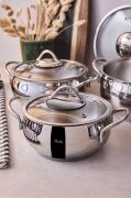 Perotti Burgaz İndüksiyon Tabanlı 8 Parça Çelik Tencere Seti 40047