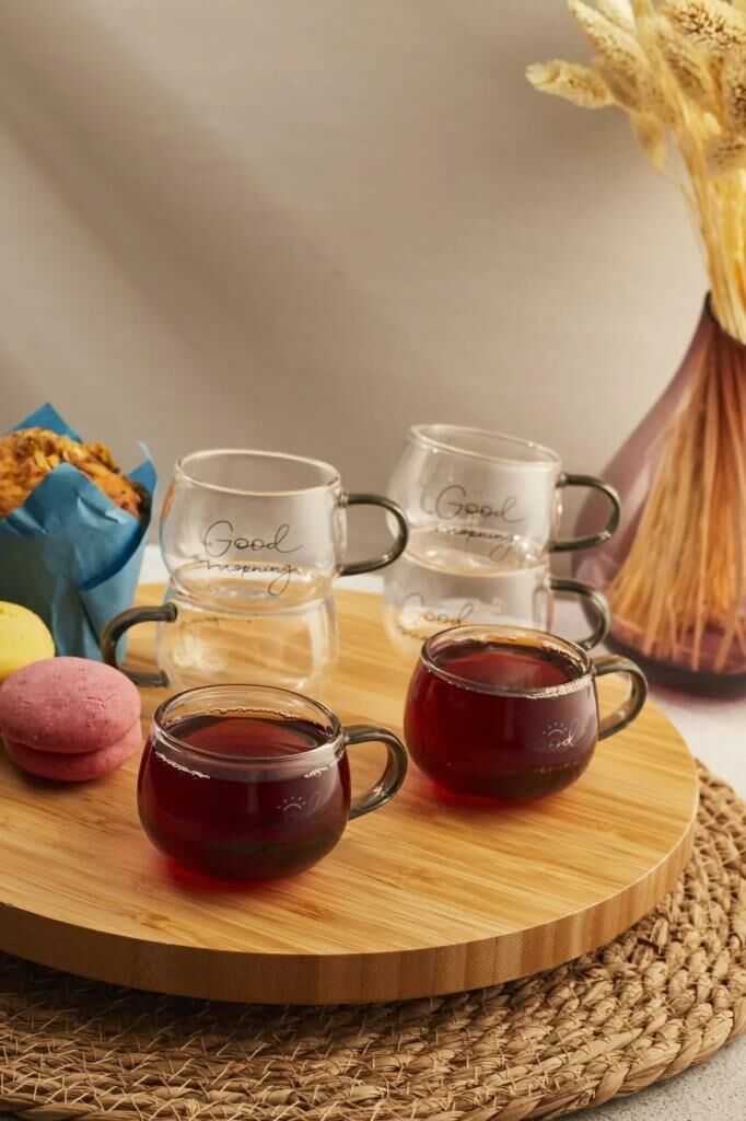 Perotti Cozy Morning 6 Lı Cam Kupa 150 Ml 15522