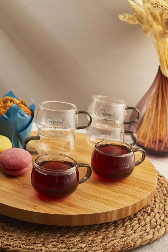 Perotti Cozy Morning 6 Lı Cam Kupa 150 Ml 15522