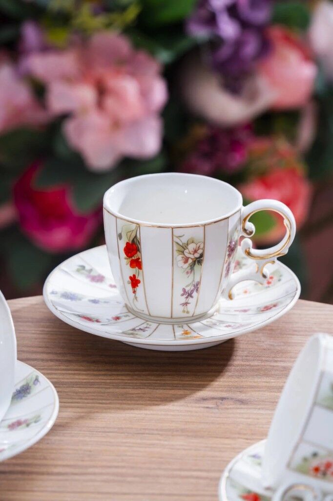 Acar Gisele 12 Parça 6 Kişilik Kahve Fincan Takımı 08174