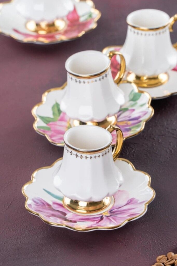 Acar Sofiya 12 Parça 6 Kişilik Kahve Fincan Takımı 0208