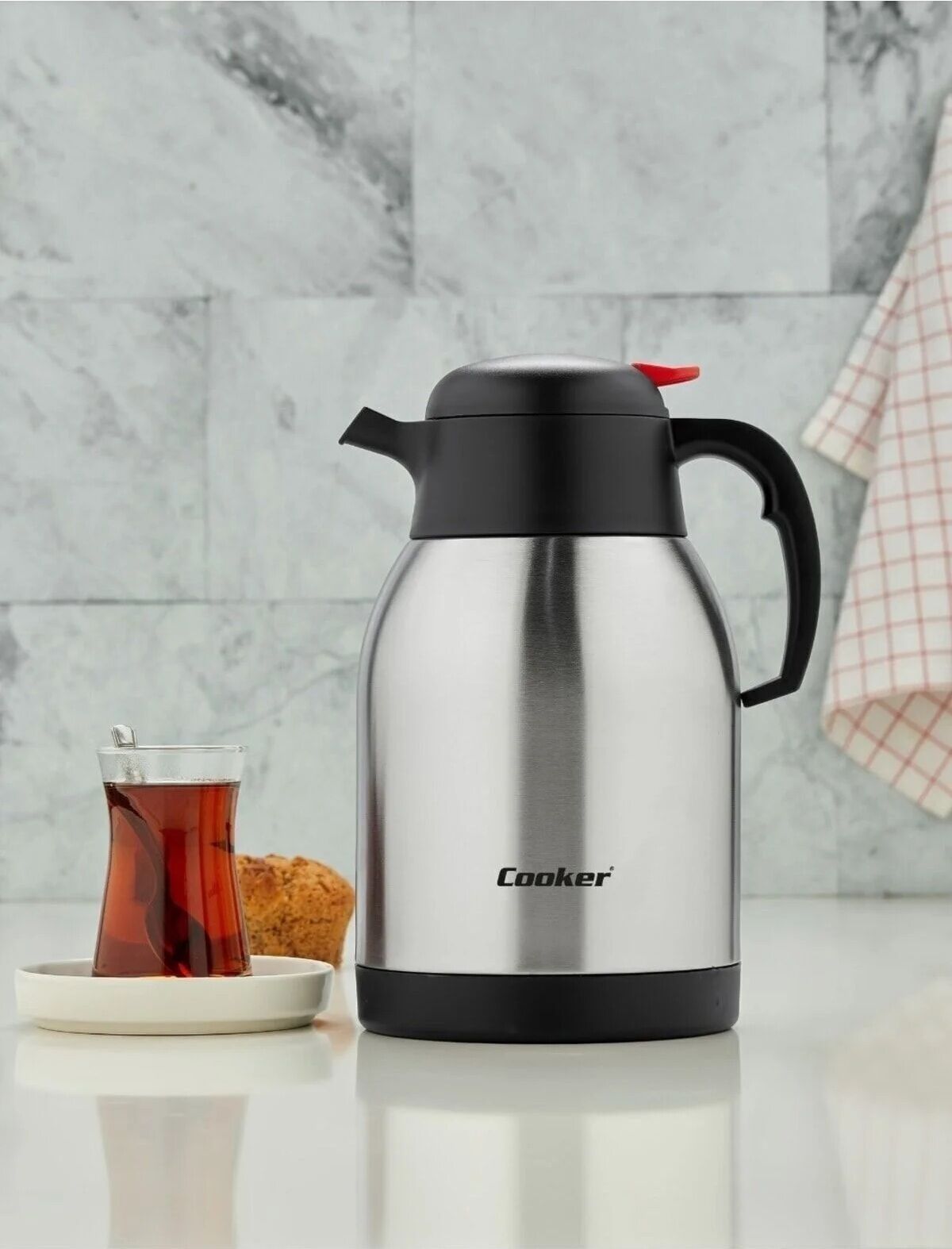 Cooker 2005 2 Lt Çift Katlı Çelik Termos Çay Termosu