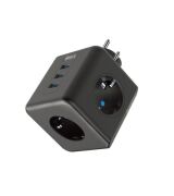 Fulltech Termal Akım Korumalı, Isıya Dayanıklı Çoklu Piriz, 3x USB FTR-09