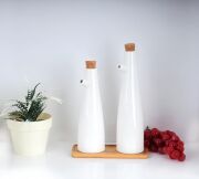 Arow Pure Bambu Tabaklı 2 Li Porselen Yağlık 240 Ml + 300 Ml TR-3098