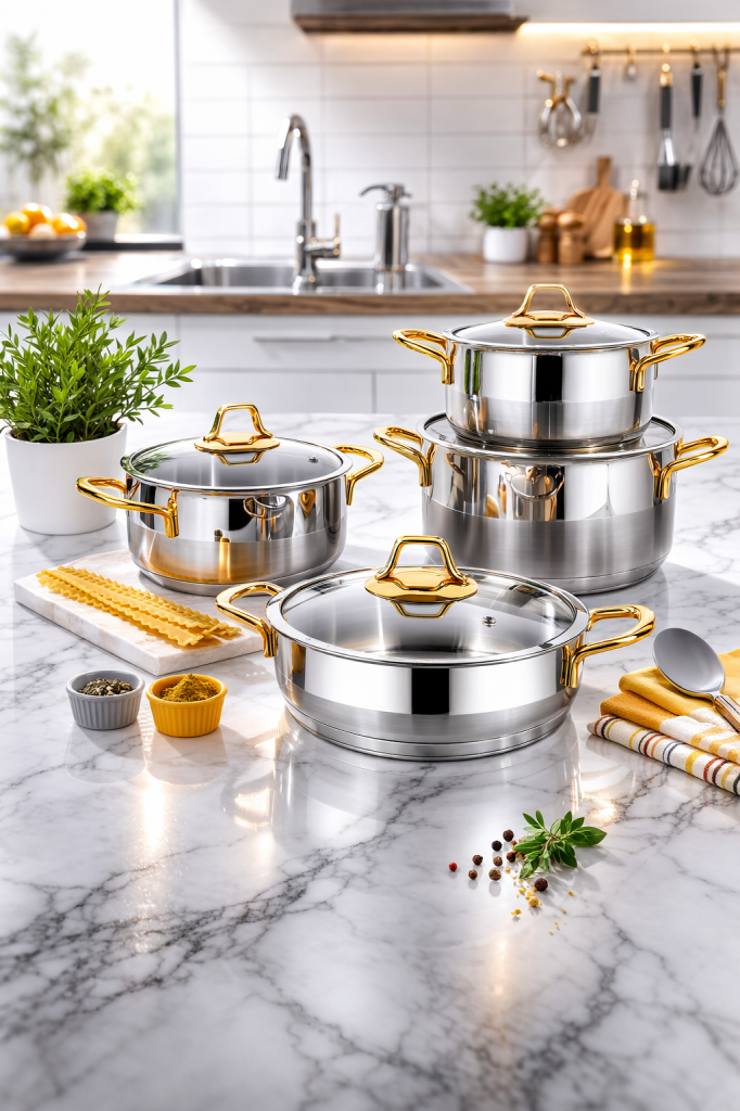 Gülsan İlayda 6 Parça Tencere Seti 18+20+22 Cm