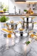Gülsan İlayda 6 Parça Tencere Seti 18+20+22 Cm