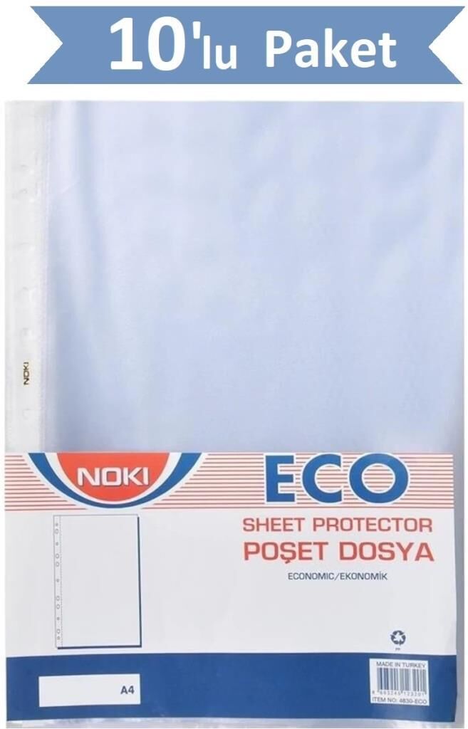 Noki Eco A4 Poşet Dosya 100' lü 10 Paket
