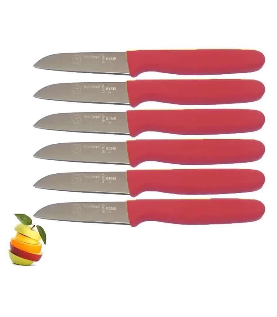 Sürbısa 6 Lı Meyve Bıçağı Kırmızı 61007