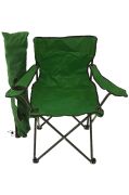 Katlanır Kamp Sandalyesi Taşıma Çantalı Bardaklıklı Yeşil