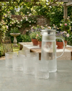 Kapris 7 Parça Cam Su Seti Çizgili Model 1300 + 220 ML