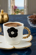 Acar Charlotte 6 Kişilik Kahve Fincanı Takımı 90 ml 09363 Siyah