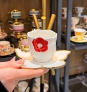 Acar Charlotte 6 Kişilik Kahve Fincanı Takımı 90 ml 09363 Kırmızı