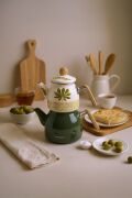 Bambum Unique Bambu Kulplu Emaye Çaydanlık Takımı Herb 6561