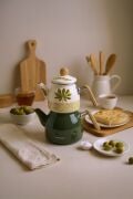 Bambum Unique Bambu Kulplu Emaye Çaydanlık Takımı Herb 6561