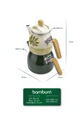 Bambum Unique Bambu Kulplu Emaye Çaydanlık Takımı Herb 6561