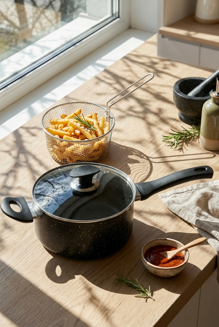 Acar Granit Fritöz Tencere 22 cm 10404