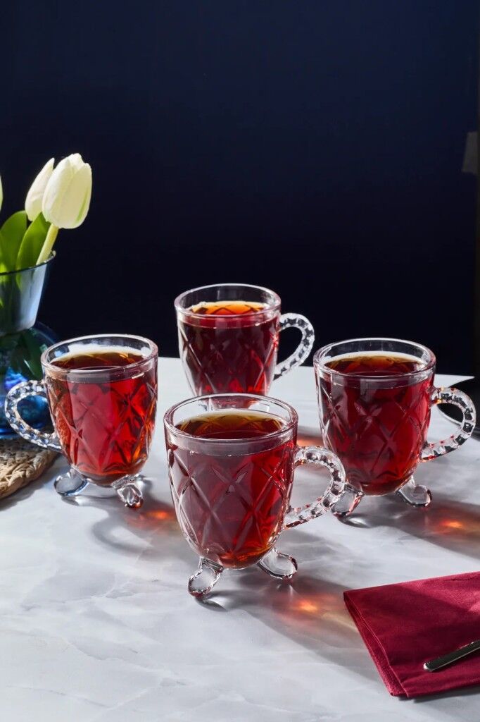 Perotti 4'Lü Cam Ayaklı Çay Bardağı 200ml 15720