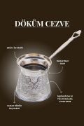 Ayvalı Desenli Döküm Cezve 6 Kişilik İndüksiyon Uyumlu 540 ml Nikel 6016