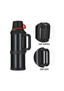 Kampcı Paslanmaz Çelik Termos 4 Litre 48 Saat Sıcak-Soğuk Black 9009