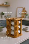 Bambum Festival Bambu Standlı 12'li Dönen Baharatlık B6504