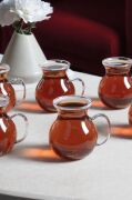 Perotti Keyfi Ala 6 Lı Borosilikat Çay Bardağı 15528