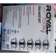 ROYAL GALAKSİ ÇELİK TENCERE SETİ 24-26-28-30-32 CM 5 TENCERE