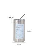 Perotti Silver Paslanmaz Çelik Pipetli Termos Bardak 600 ml 17214