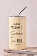 Perotti Beige Paslanmaz Çelik Pipetli Termos Bardak 600 ml 17214