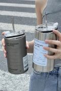 Perotti Beige Paslanmaz Çelik Pipetli Termos Bardak 600 ml 17214