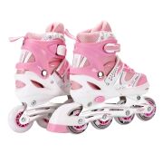 Pembe Silikon Tekerli Ayarlanabilir Paten Çantalı M 35-38 6062
