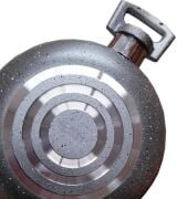 Mehtap Gri 3 lü Granit Sahan Seti Kapaklı 18+20+22 Cm