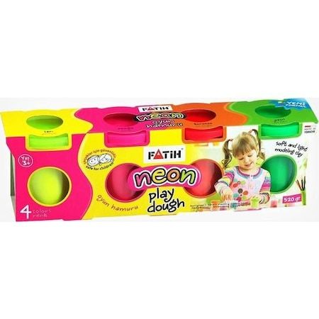 Fatih Neon Oyun Hamuru 4 Renk 520 Gr