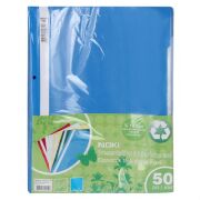 Noki Eco Telli Dosya Plastik Mavi 100'lü Paket