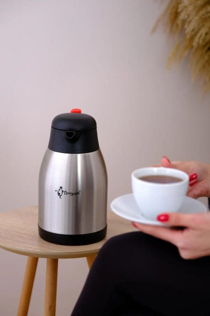 Penguen 2 Litre Çift Kat Çelik Çay Termosu 1200P Yeni Model