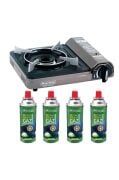 Orcamp Tekli Portatif Ocak Gri + 4 Adet 227 ml Kartuş