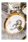 Acar Tamara Lüx Versace Desen 6 Lı Porselen Ayaklı Fincan Takımı 05092