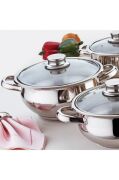 Gülsan Mercan 6 Parça Tencere Seti Çelik Kapak