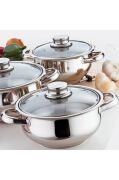 Gülsan Mercan 6 Parça Tencere Seti Çelik Kapak