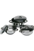 Gülsan Mercan 6 Parça Tencere Seti Çelik Kapak